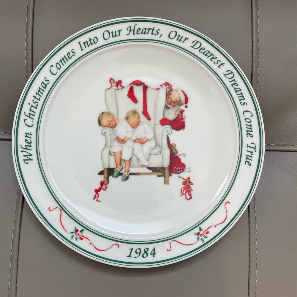 Norman Rockwell Christmas Plate-1984